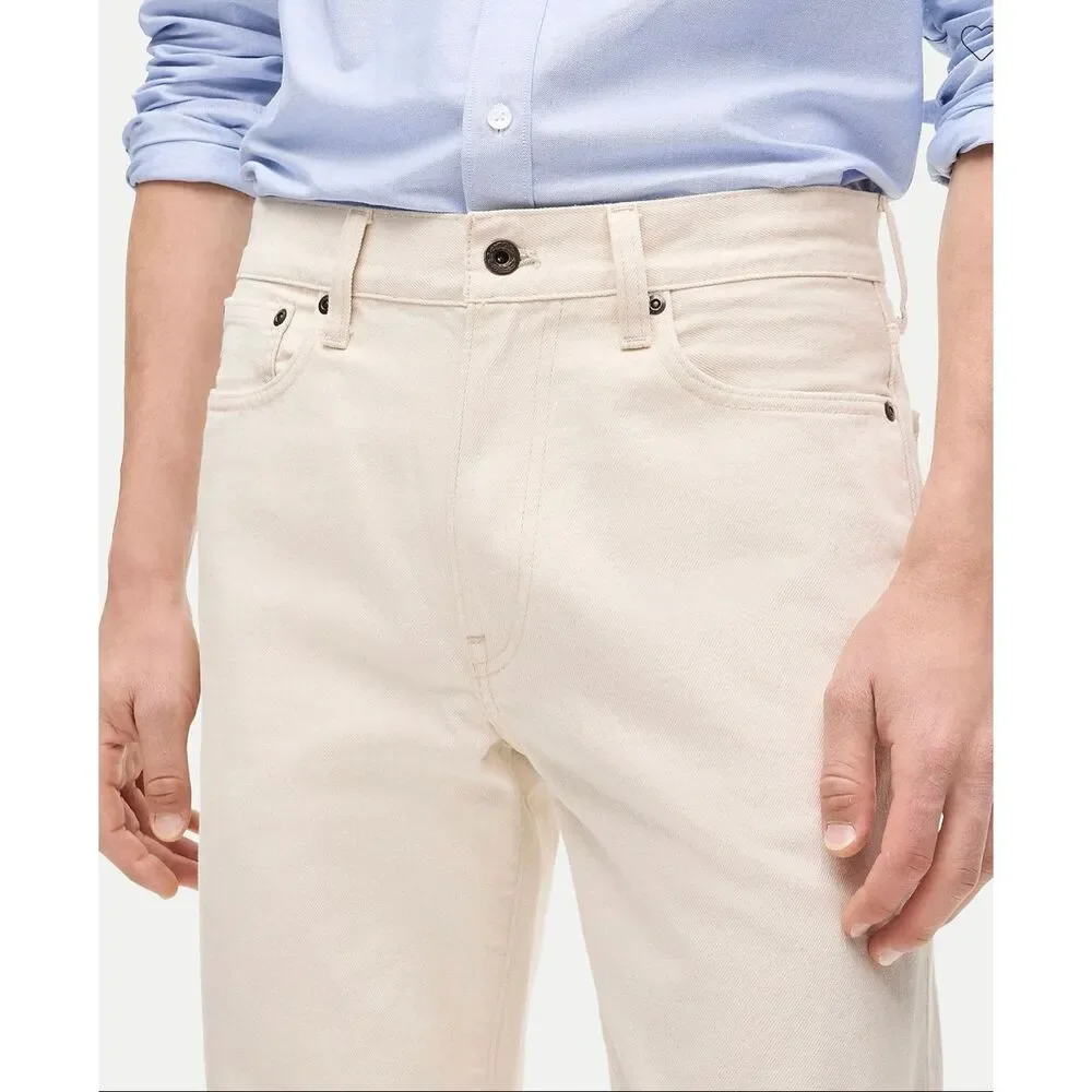 J. Crew Classic Straight jean in natural seeded denim  NWT 31/30